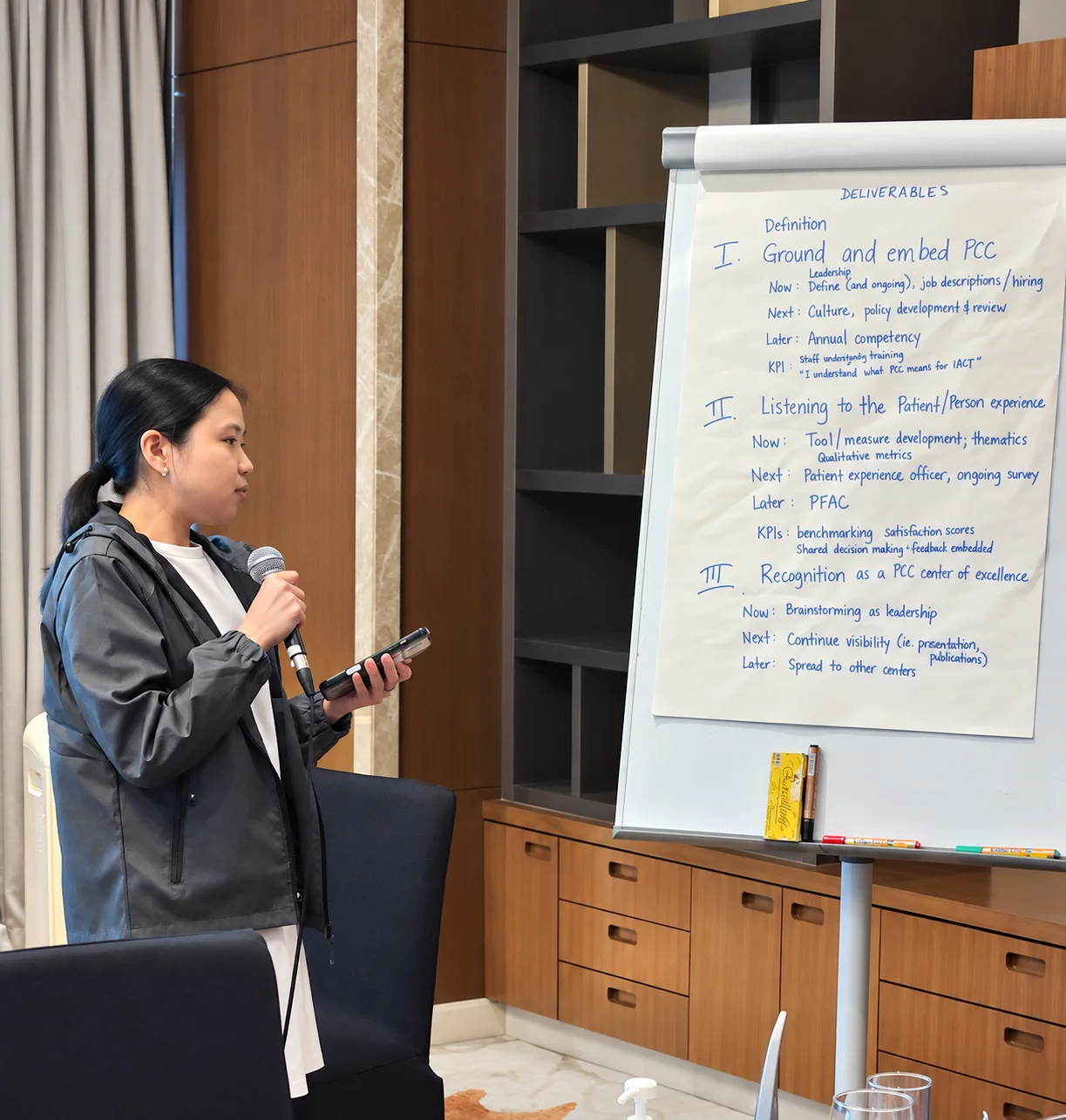 iACT representative presenting person-centered care work