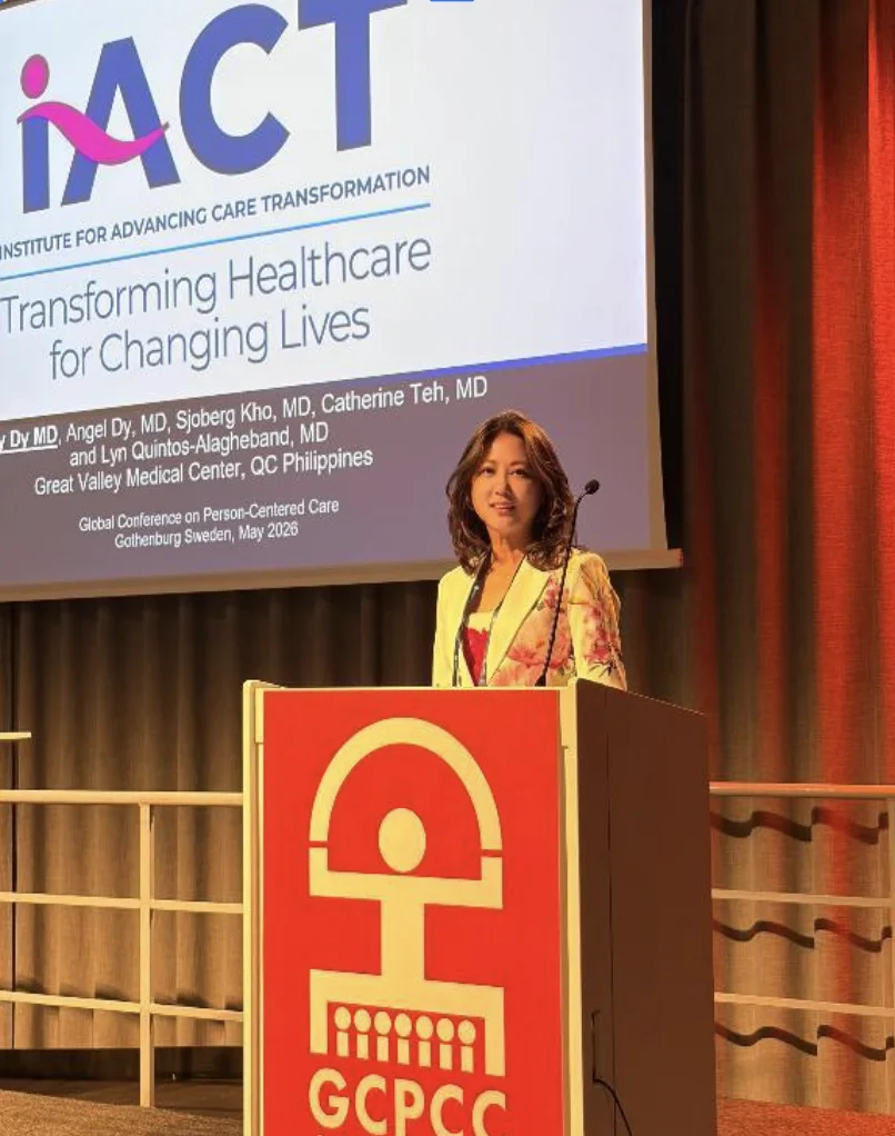 iACT representatives with an international healthcare leader