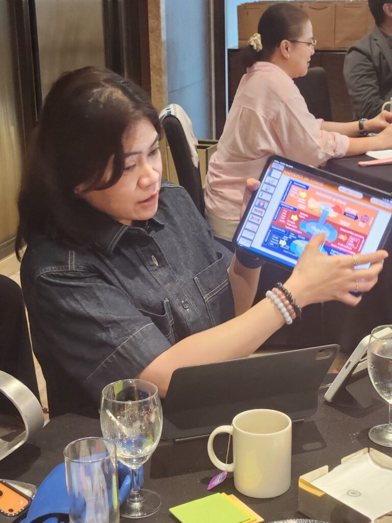 Participant sharing a presentation during a SOAR 2030 workshop