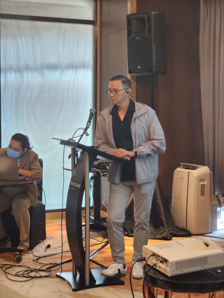 Leader speaking at the SOAR 2030 summit podium